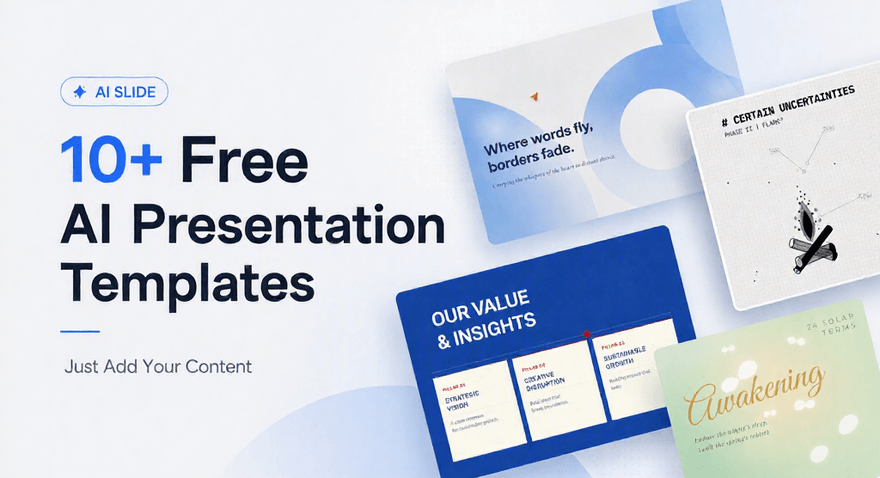 Free AI presentation templates overview