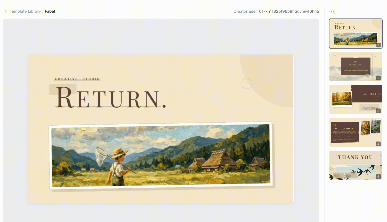 Fabel creative presentation template
