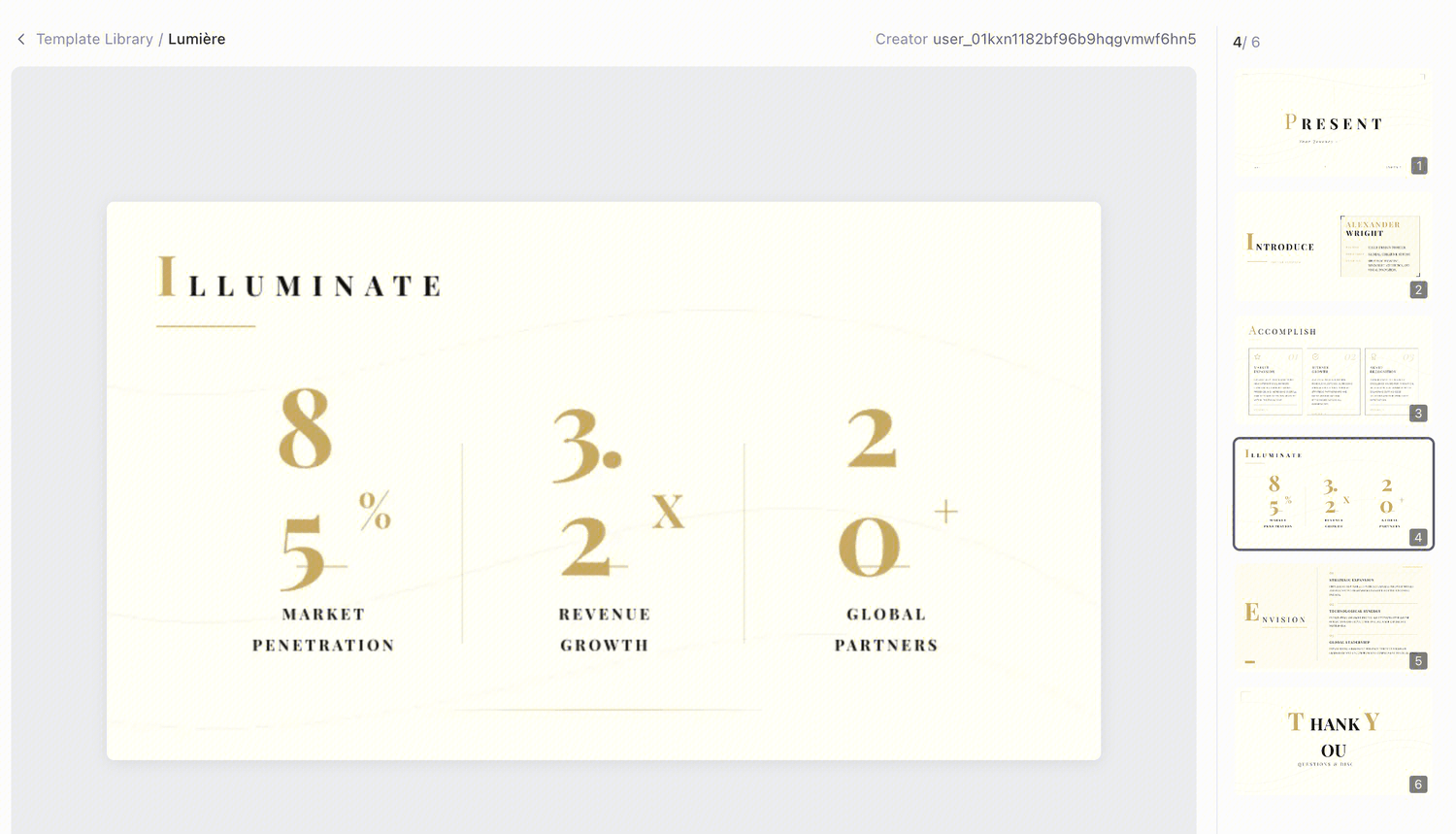 Lumière creative presentation template