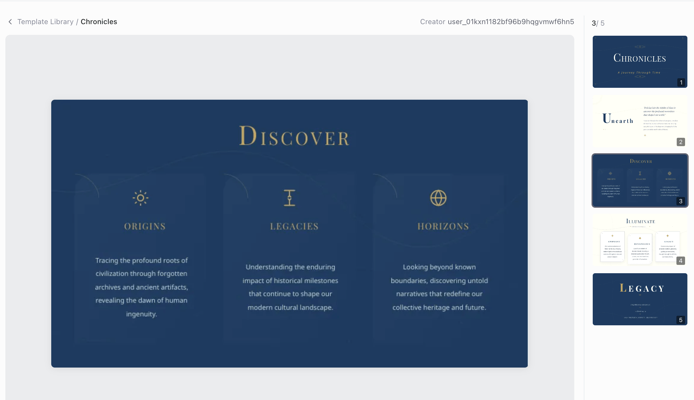Chronicles education presentation template
